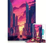 Puzzle de 1000 pièces Style Cyberpunk Urbain de Science-Fiction pour Adultes, Jouet Intelligent et ludique, idéal pour la Maison (50x75cm)