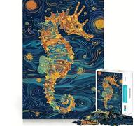 Puzzle de 1000 pièces Style Hippocampe dans Une Nuit étoilée pour Adolescents Améliore la mémoire, se détend, Bords précis, Cadeau créatif (50x75cm)