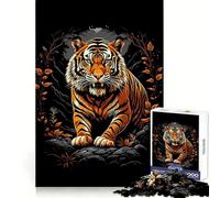 Puzzle de 1000 pièces Style Pop Art Animalier avec Tigre, pour Adolescents Un Jeu de logique Amusant et précis, Un Cadeau élégant 38x26cm