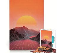 Puzzle de 1000 pièces Style rétro synthwave avec Grille, idéal pour Les Adolescents Jeu de réflexion et de création Collective Découpe Nette et précise Pièce de Collection (38x52cm)