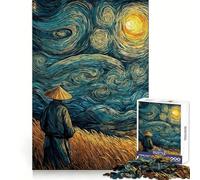 Puzzle de 1000 pièces Style Samouraï dans la Nuit Étoilée pour Adolescents Jeu de logique et de réflexion Découpe précise (38x52cm)