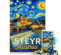 Puzzle de 1000 pièces Style Van Gogh, Steyr Autriche, idéal pour Les Adolescents, Stimulant la réflexion et Les Loisirs, avec des Bords précis, Un Cadeau attentionné 50x75cm