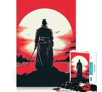 Puzzle de 1000 pièces Style vectoriel samouraï pour Adultes, Jeu de logique et de détente, Bords Lisses, Cadeau saisonnier (38x26cm)
