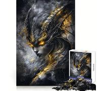 Puzzle de 1000 pièces Succube aux Yeux d'or pour Adolescents, Jeu de logique et de Divertissement, Bords Fins, Cadeau Original 38x52cm