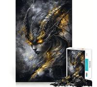 Puzzle de 1000 pièces Succube aux Yeux d'or pour Adolescents, Jeu de logique et de Divertissement, Bords Fins, Cadeau Original 38x52cm