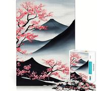Puzzle de 1000 pièces Sumie Paysage pour Adolescents Stimule la mémoire Jeu apaisant Bords Nets Cadeau de Noël 38x26cm