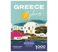 Puzzle De 1000 Pièces Sun Over Mykonos Greece Puzzles pour Adultes pour S'amuser en Famille Cadeaux D'interaction Parent-Enfant pour Les Amis Et La Famille 70x50cm/1000pcs