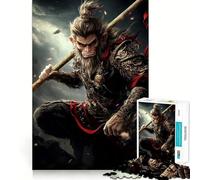 Puzzle de 1000 pièces Sun Wukong Bâton d'or pour Adolescents Jeu Intelligent et Convivial Assemblage d'une Image Pièce d'art 50x75cm