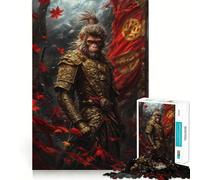 Puzzle de 1000 pièces Sun Wukong Le Roi Singe pour Adolescents, Jeu de réflexion, Jouet Anti-Stress, découpe soignée, Cadeau Artistique 38x52cm