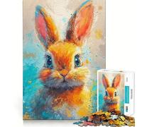 Puzzle de 1000 pièces Sunset Bunny Art pour Adolescents, Jeu Intelligent, Moment de Partage, Assemblage d'image, œuvre d'art 38x52cm