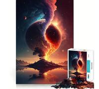 Puzzle de 1000 pièces Sunset Fantasy pour Adultes, pour stimuler la mémoire et la Joie familiale, Motif à Assembler, Cadeau du Père Noël 38x52cm