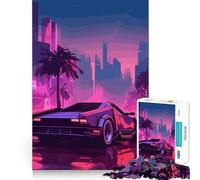Puzzle de 1000 pièces Sunset Street Art Teenagers Décoration Murale Design Lumineux et Relaxant Assemblage Facile 50x75cm