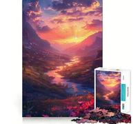 Puzzle de 1000 pièces Sunset Valley of Eternia pour Adolescents, Jeu de réflexion, activité à la Maison, découpe Premium, Cadeau de Noël 38x52cm