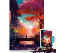 Puzzle de 1000 pièces,Superbe Puzzle Japonais aux Bords Fins,activité intellectuelle stimulante et relaxante,Cadeau de Noël Amusant (38x26cm)