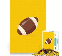 Puzzle de 1000 pièces sur fond jaune représentant un joueur de football américain pour les adolescents Stimule la cognition et offre un divertissement captivant Assemblage précis,sans pièces détachées