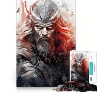 Puzzle de 1000 pièces sur la mythologie Nordique pour Adultes Développe la mémoire Loisirs Doux Découpe Ferme pour Les fêtes (50x75cm)