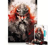 Puzzle de 1000 pièces sur la mythologie Viking,Jeu cognitif Amusant,découpe de Haute précision,Cadeau Unique pour soulager Le Stress (38x26cm)
