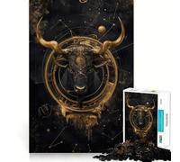 Puzzle de 1000 pièces sur Le Signe du Taureau pour Adolescents Jeu Intelligent et Relaxant, Assemblage du Motif Liste de souhaits du Père Noël 38x52cm
