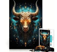 Puzzle de 1000 pièces sur Le Signe du Taureau pour Adolescents stimule la mémoire, se détend et s’Amuse Bords précis Un Cadeau attentionné 38x52cm