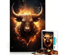 Puzzle de 1000 pièces sur Le Signe du Taureau pour Adultes Jeu de réflexion et de détente Découpe Parfaite Cadeau mémorable 50x75cm