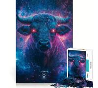 Puzzle de 1000 pièces sur Le Signe du Zodiaque Taureau pour Adolescents Améliore la mémoire Loisirs à la Maison Bords précis Cadeau Exquis 38x52cm