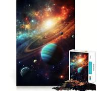 Puzzle de 1000 pièces sur Le système Solaire pour Adolescents Jeu Intelligent et Relaxant Assemblage du Motif Liste de souhaits du Père Noël 38x52cm