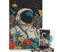 Puzzle de 1000 pièces sur Le thème botanique et Astronaute Jeu d'articulation Facile,Stimulant et Relaxant,Cadeau d'anniversaire Amusant (50x75cm)