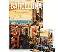 Puzzle de 1000 pièces sur Le thème de Barcelone, Espagne, pour Adolescents développement cognitif, détente et Plaisir Pièce Unique, idéale comme Cadeau de Noël (38x52cm)