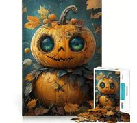 Puzzle de 1000 pièces sur Le thème de la Citrouille et de l'automne,idéal pour Les Adolescents Jeu de mémoire Amusant,Surface Lisse sans bavures,Cadeau d'anniversaire,Casse-tête (50x75cm)