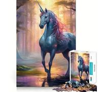 Puzzle de 1000 pièces sur Le thème de la Licorne et de la mythologie Jeu créatif et Intelligent Découpe Nette Composants Robustes Idéal pour Les Voyages (38x52cm)