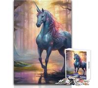 Puzzle de 1000 pièces sur Le thème de la Licorne - Mythologie et Art - Activité éducative et logique pour Adolescents - Cadeau Unique et Plein de tendresse - Dimensions 50x75cm