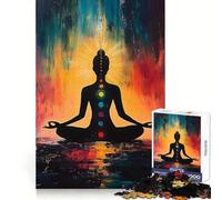 Puzzle de 1000 pièces sur Le thème de la méditation des Chakras pour Adolescents,Un défi Intelligent et Relaxant,Un Cadeau de Noël idéal (50x75cm)