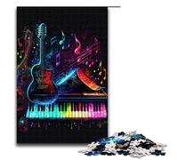 Puzzle de 1000 pièces sur Le thème de la Musique Live avec des néons idéal comme Cadeau de Noël pour Adultes et Adolescents à partir de 14 Ans Dimensions : 75 x 50 cm