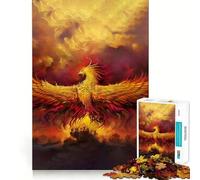 Puzzle de 1000 pièces sur Le thème de la mythologie du phénix, idéal pour Les Adolescents améliore la mémoire, favorise la détente mentale et Offre Un Cadeau créatif aux Bords Nets (50x75cm)