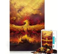 Puzzle de 1000 pièces sur Le thème de la mythologie du phénix pour Adultes Jeu de réflexion Relaxant et apaisant Image à Assembler pour Les vœux du Père Noël (38x52cm)