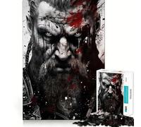 Puzzle de 1000 pièces sur Le thème de la mythologie Viking Jeu de réflexion Assemblage Stable Pièces Qui ne bougent Pas Passe-Temps agréable pour Les Longs Week-Ends (50x75cm)