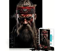 Puzzle de 1000 pièces sur Le thème de la mythologie Viking pour Adolescents Jeu Stimulant pour Le Cerveau,Assemblage précis sans espaces,activité relaxante en Groupe à l’intérieur (38x52cm)
