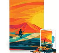 Puzzle de 1000 pièces sur Le thème de la Planche à Voile,de la Plage et de la Nature Jeu de réflexion,découpe de Haute précision,Passe-Temps Fascinant pour Les Moments de détente (38x52cm)