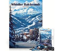 Puzzle de 1000 pièces sur Le thème de la Station de Ski de Whistler Blackcomb pour Adolescents Pratique de la logique, détente, Bords Nets, (50x75cm)