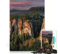 Puzzle de 1000 pièces sur Le thème de la Suisse saxonne, idéal pour Les Adolescents, pour stimuler Leur mémoire, se divertir à la Maison et Offrir Un Joli Cadeau (38x26cm)