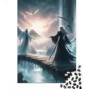 Puzzle de 1000 pièces sur Le thème de l'ange et de la Mort pour Adultes et Puzzles en Bois, Jeu éducatif Familial, 1000 pièces (75 x 50 cm)