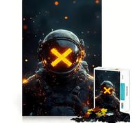 Puzzle de 1000 pièces sur Le thème de l'astronaute avec Symbole X,Jeu d'articulation Facile,Divertissement et Cadeau d'anniversaire Amusant (50x75cm)