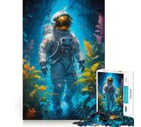 Puzzle de 1000 pièces sur Le thème de l'astronaute,Lieu Magique,découpe précise,Casse-tête Artistique,Cadeau,Loisirs et décoration Murale de Noël (38x52cm)