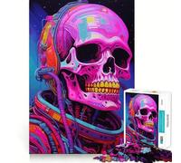 Puzzle de 1000 pièces sur Le thème de l'astronaute Squelette 38x52cm pour Adolescents Idéal pour améliorer la mémoire et se détendre Découpe Solide Cadeau Parfait pour Les vœux du Père Noël