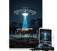 Puzzle de 1000 pièces sur Le thème de l'enlèvement par des extraterrestres pour Adultes Exercice Intelligent, Distraction Douce, Bords précis, Cadeau de Noël (38x26cm)