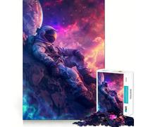 Puzzle de 1000 pièces sur Le thème de l'espace et des astronautes idéal pour Les Adolescents Ce Puzzle stimule la mémoire Offre Une détente agréable et Une découpe Ferme Parfait pour Les fêtes