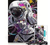 Puzzle de 1000 pièces sur Le thème de l'espace et des astronautes Peinture,Ajustement Parfait,Jeu de logique et de réflexion,détente,Cadeau Artistique de Noël (38x26cm)