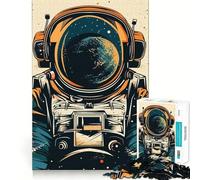 Puzzle de 1000 pièces sur Le thème de l'espace et des astronautes pour Adolescents Développe la mémoire Confortable et Relaxant Découpe Ferme Cadeau Festif (38x26cm)