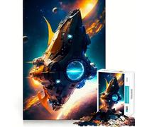 Puzzle de 1000 pièces sur Le thème de l'espace et du nucléaire pour Adultes Jeu de logique Solide Jeu de Groupe Bords Nets 38x26cm