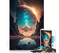 Puzzle de 1000 pièces sur Le thème de l'espace et du Paysage Fantastique pour Adolescents stimule la mémoire, se détend en Douceur, découpe de qualité supérieure, Surprise d'anniversaire (50x75cm)